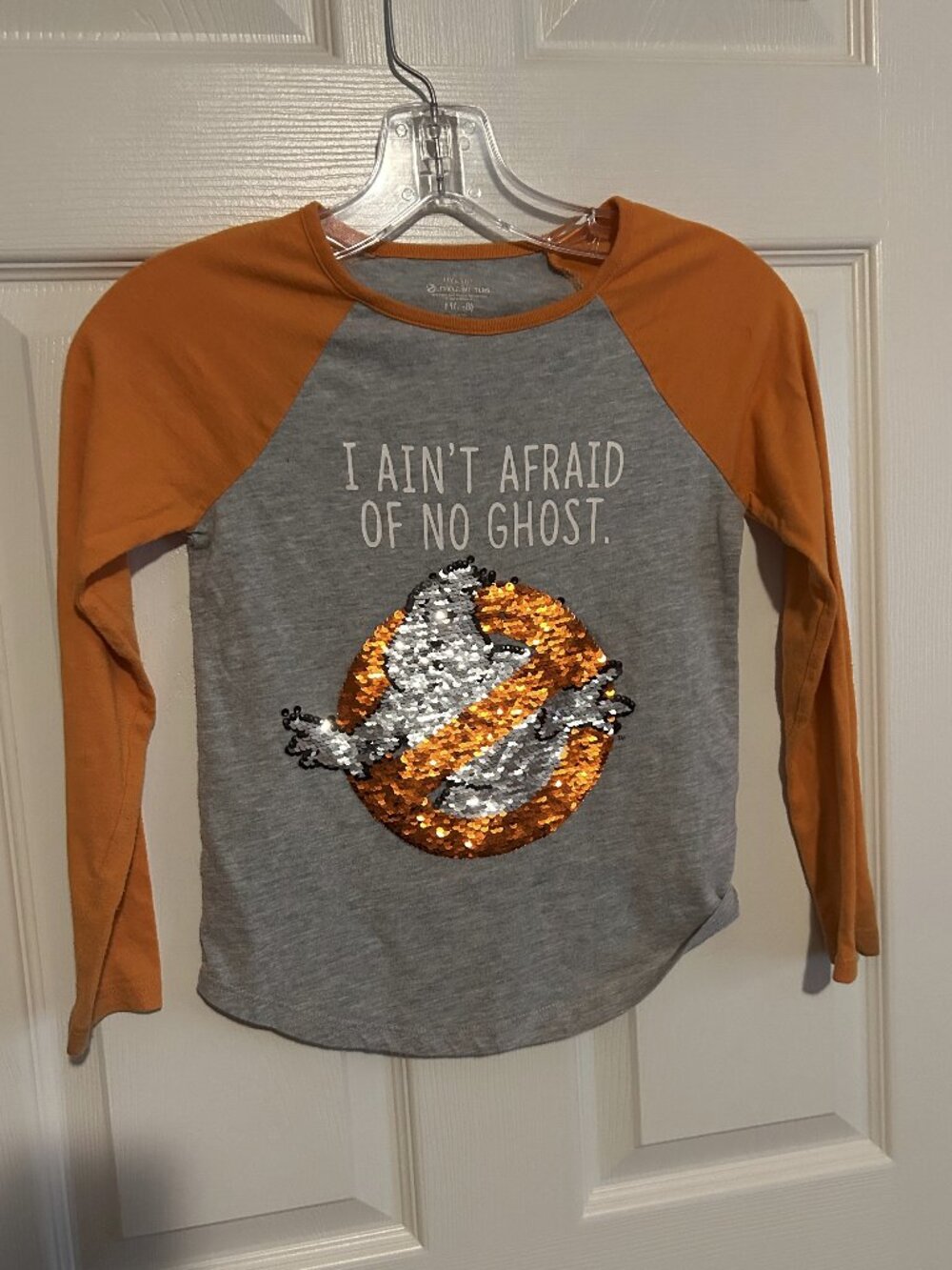 Ki'd Sequined Ghostbuster Shirt sz M 7-8